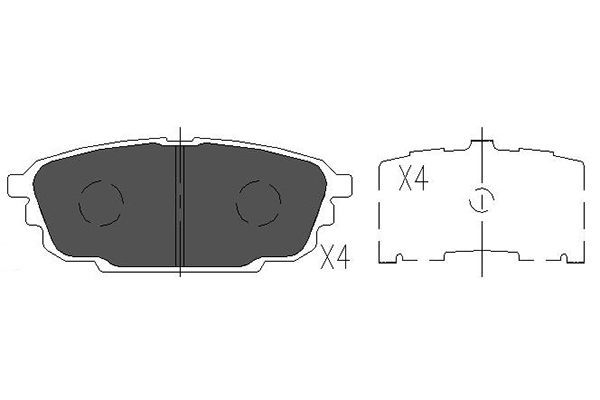 KAVO PARTS stabdžių trinkelių rinkinys, diskinis stabdys KBP-4544